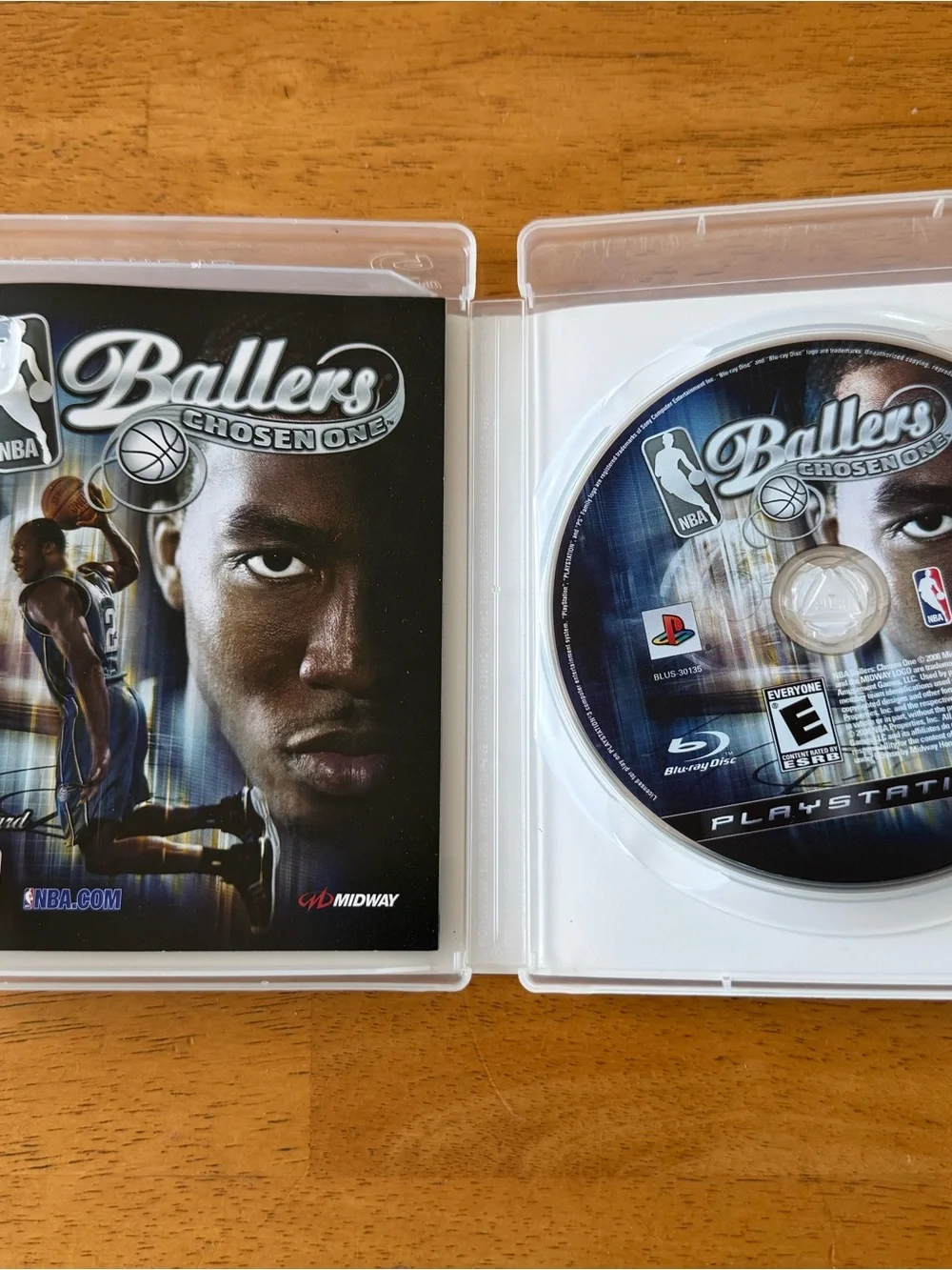 PS3 NBA Ballers Chosen One Basketball Game Disc & Manual Midway - Clean & Tested